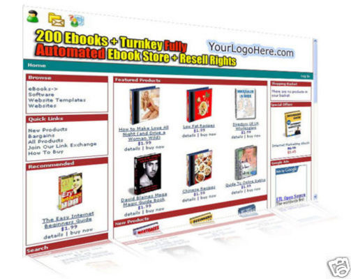 Product picture turnkey ebook website